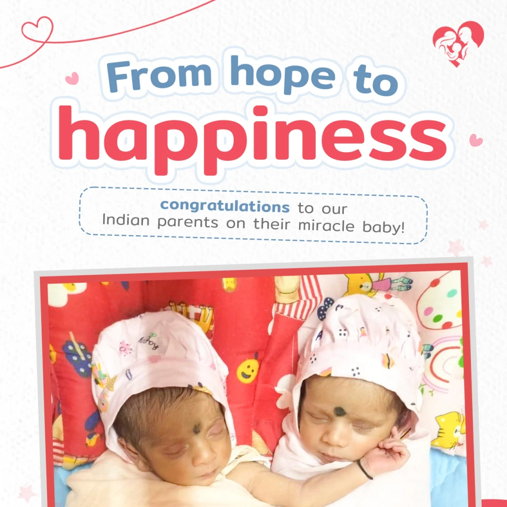 From hope to happiness congratulations to our Indian parents on their miracle baby!